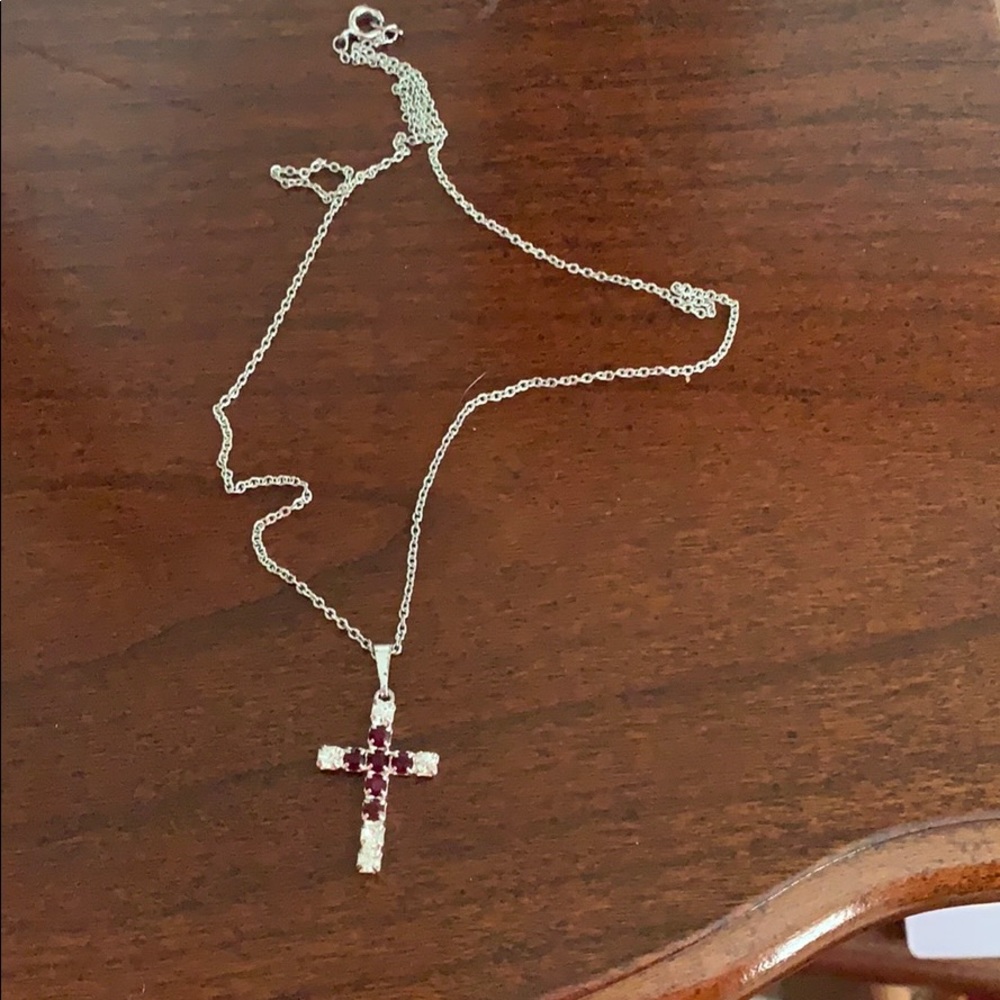 Diamond cross necklace
